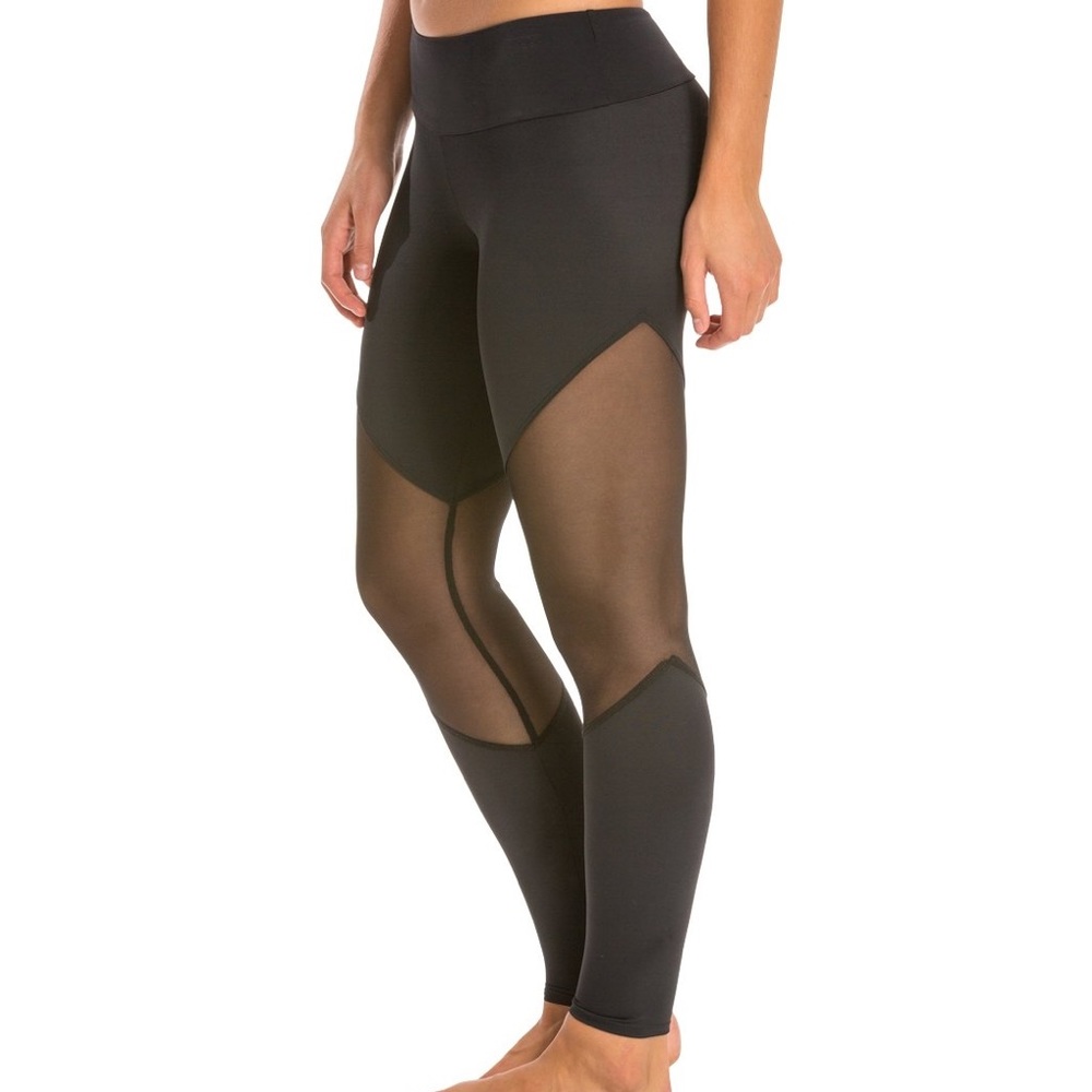 Onzie Track Yoga Leggings Mesh Black S/M